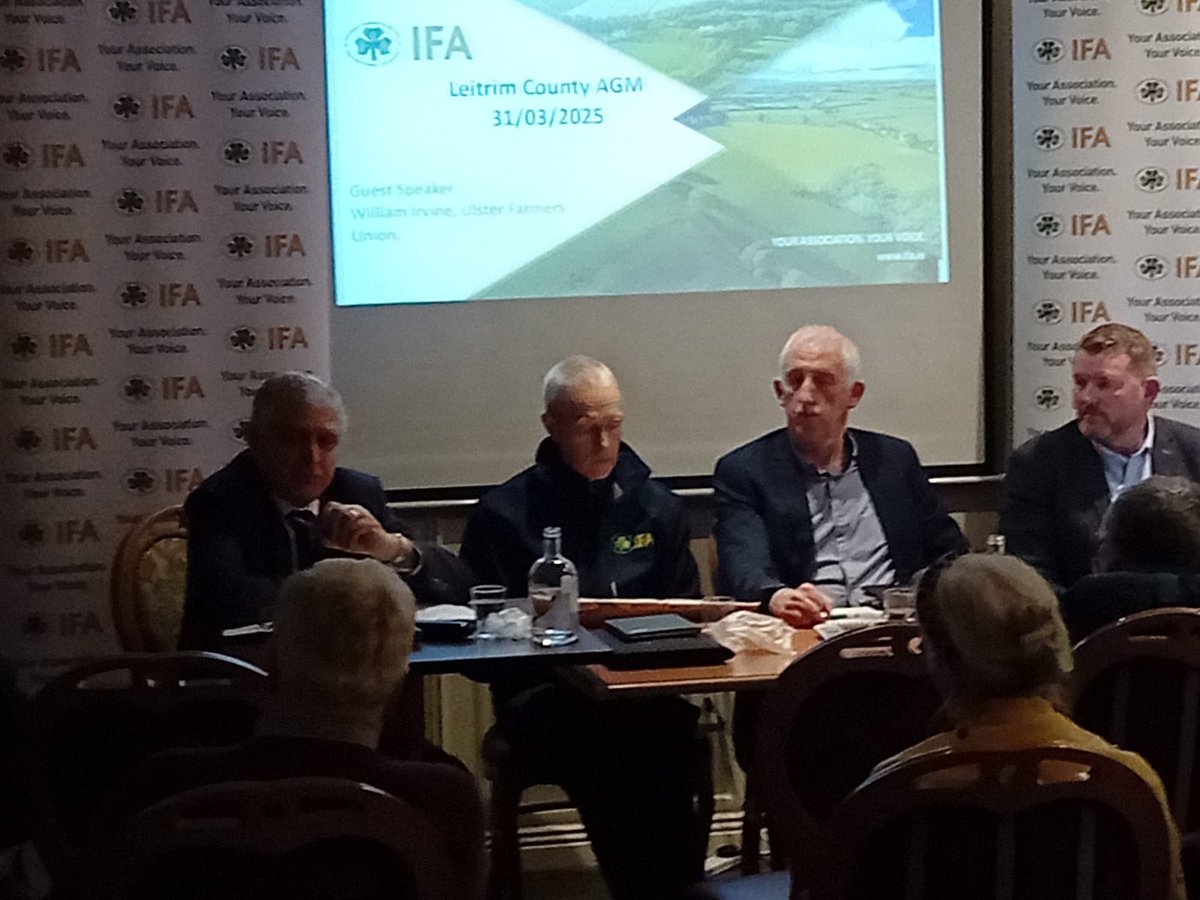 SeanMcKeon1973's tweet image. Leitrim @IFAmedia County AGM, Carrick On Shannon.
@UFUHQ President William Irvine detailing NI farmers issues with inheritance tax and comparing issues common to both jurisdictions.@ShannonsideFM @LeitrimLive @OceanFmIreland