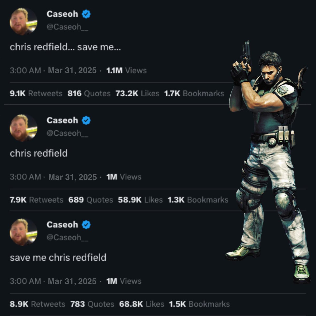 CHRIS REDFIELD SAVE HIM