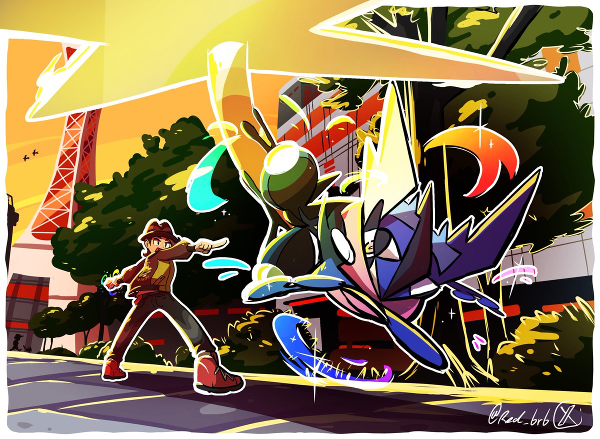 Red_brb's tweet image. Mega greninja concept art (I just changed the color of the eyelid) I'm very proud of my illustration!
#pokemon #PokemonArt #fakemon #PokemonZA #PLZA #greninja