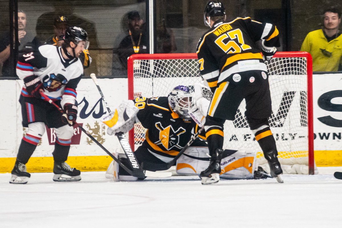 Picking up right where he left off! 🏒

Thomas Gale picked up his first pro win on Sunday for the Wheeling Nailers, making 32 saves!

#GoCrossGo | 📸: <a href="/WheelingNailers/">Wheeling Nailers</a>