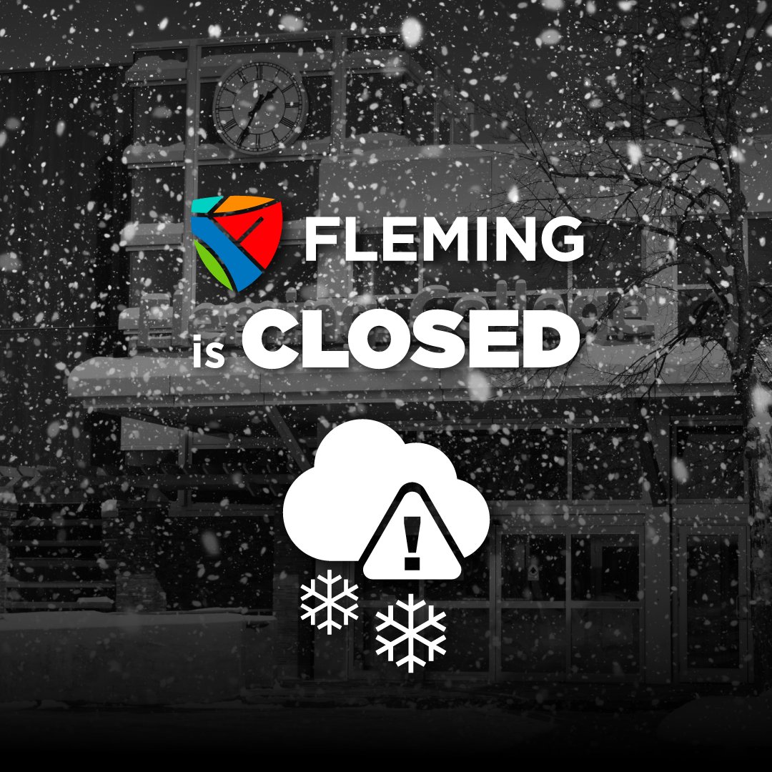 All Fleming College campuses will remain closed on Tuesday, April 1. Where possible, classes will be moved online. Campus operations remain suspended. Please check back for further updates and take care.