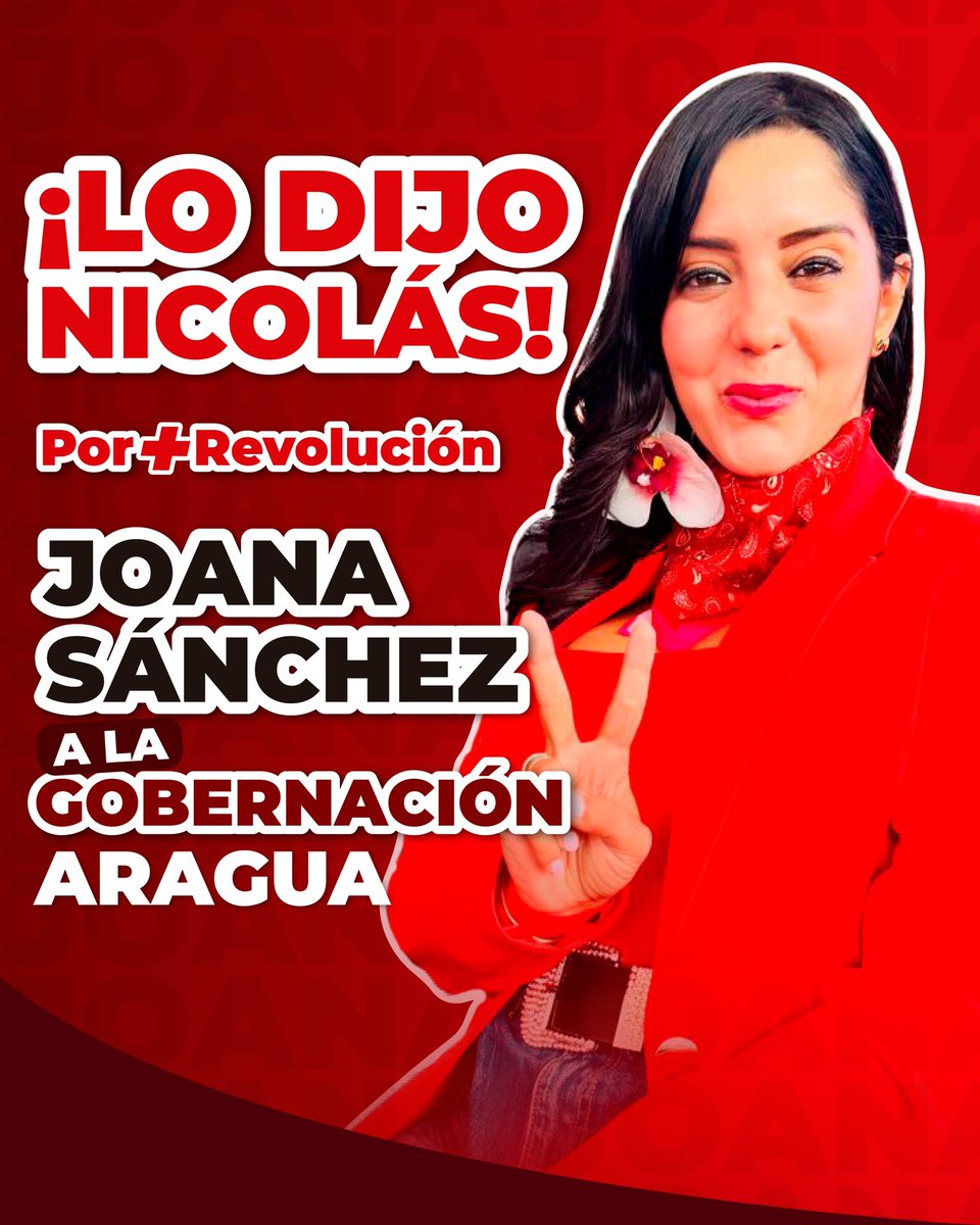 Desde el PSUV Aragua felicitamos con orgullo a nuestra camarada <a href="/johanitakenpo/">Joana Sánchez</a> candidata del Gran Polo Patriótico Simón Bolívar rumbo a la VICTORIA el 25 de Mayo. 

 ¡Vamos con fuerza, a la carga, a la batalla y la VICTORIA! ✊