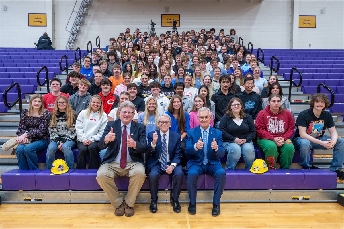 Today, <a href="/LtGovJimTressel/">Lt. Governor Jim Tressel</a> and I visited @bryangoldenbear to break ground on their new career technical center. Supported by a $2.5 million grant from <a href="/OHEducation/">OH Dept of Ed and Workforce</a>, the facility will expand access to career technical education so more Ohio students can develop the skills they need