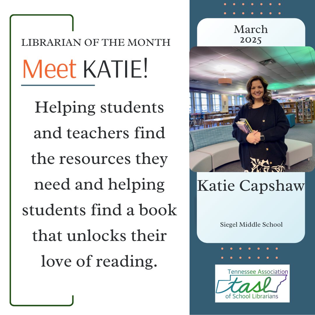 How lucky are we that we have another March Librarian of the Month! Congratulations, Katie!