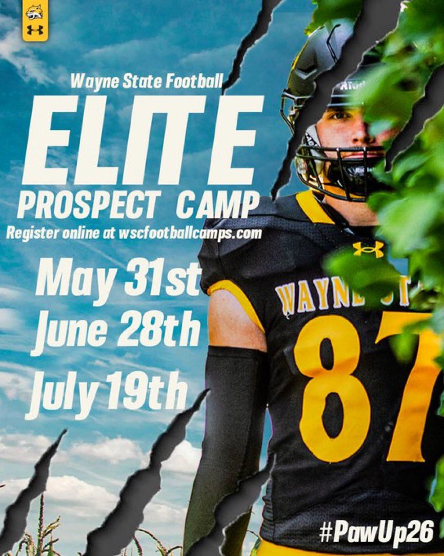 Thank you for the junior day invite and camp invite! <a href="/Coach_IP3/">Isaiah Powell-Major</a> <a href="/WayneStFootball/">Wayne State Football</a>