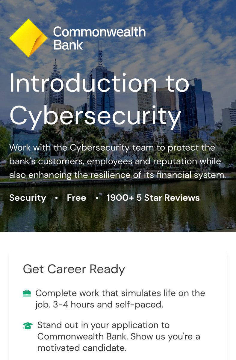 d4rk_intel's tweet image. For those seeking free virtual cybersecurity internships, do take advantage of the Forage Security Virtual Internships. These internships are offered at no cost and provide participants with hands-on lab work and certificates upon successful completion.

#Cybersecurity