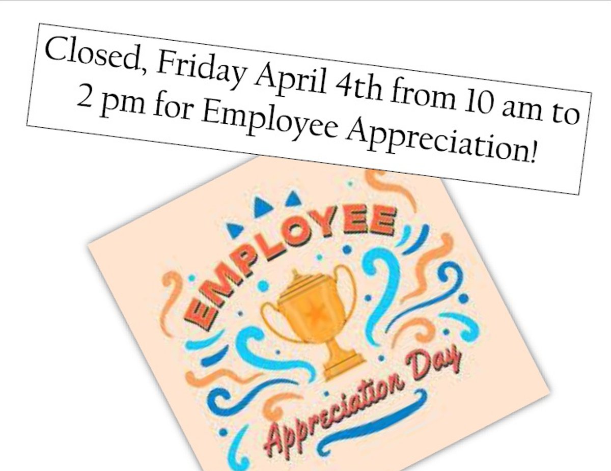 TBNortonLibrary's tweet image. The Gulf Shores Library will be closed from 10-2 on Friday, April 4th,  in order to allow the employees to participate in the City of Gulf Shores Employee Appreciation day.