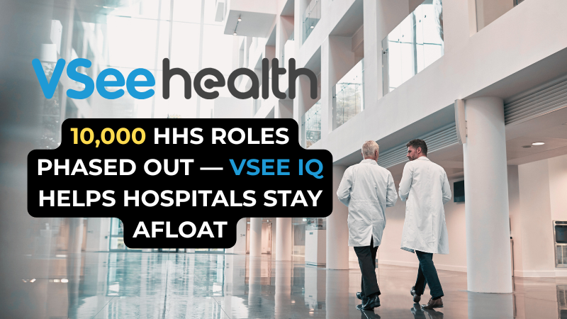 10,000 HHS roles are being cut—hospitals must do more with less.

VSee IQ helps uncover hidden waste so savings go back to patient care:

✅ 30%+ boost in resource use
✅ 12%+ cost savings
📊 Real-time financial insights

🔗 hubs.ly/Q03fbfLT0

#HealthTech #VSeeIQ
