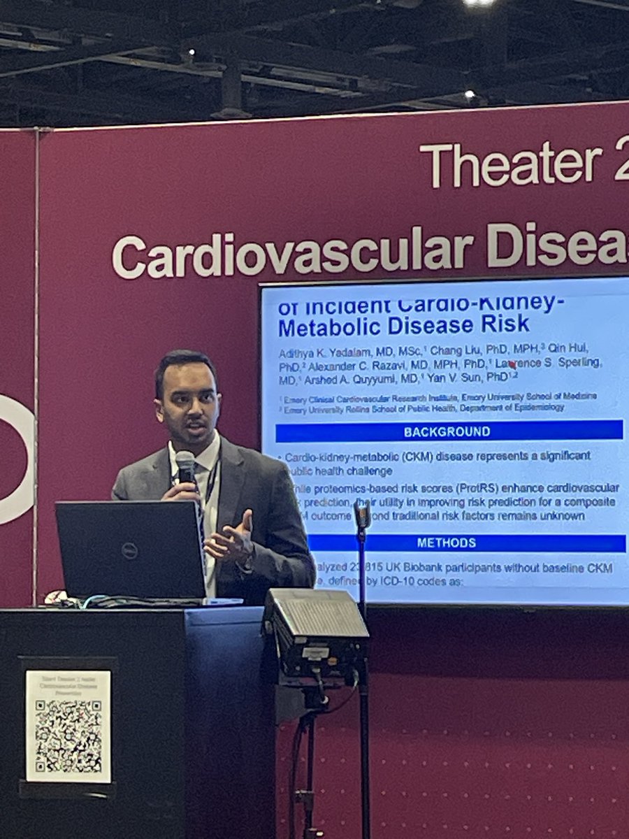 Sharing our work at #ACC2025 on our large-scale, proteomics risk score that significantly improved risk prediction for incident CKM disease in &gt;20,000 UK Biobank participants free of CKM disease at baseline <a href="/EmoryCCRI/">ECCRI</a>