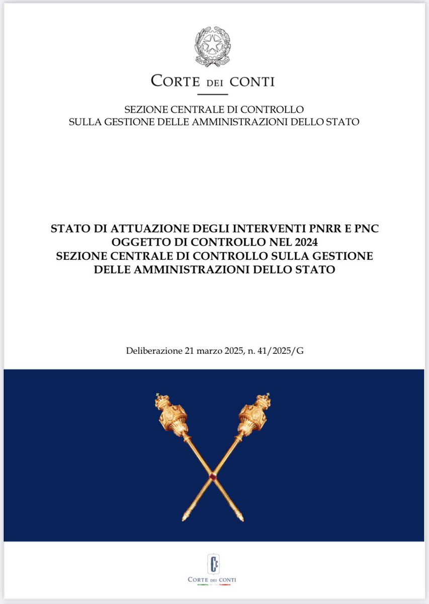 Da qualche giorno sui rispettivi siti istituzionali, le ultime relazioni su andamento del #PNRR 🇮🇹🇪🇺