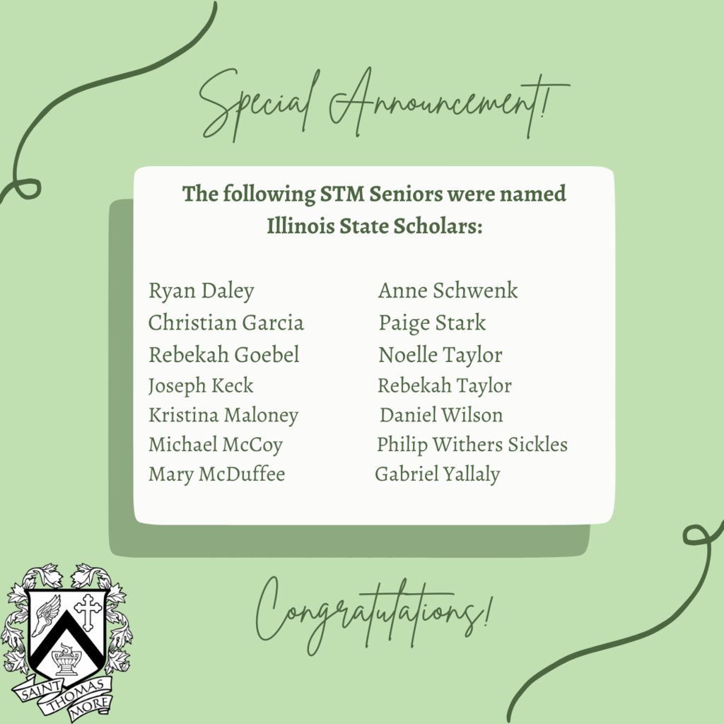 Extra, extra!🚨Read all about it! 📰  The Illinois State Scholars have been announced, and we have 1️⃣4️⃣ in our Senior class!! Congratulations to all of our scholars on their hard work over the past 4 years!📚🐯