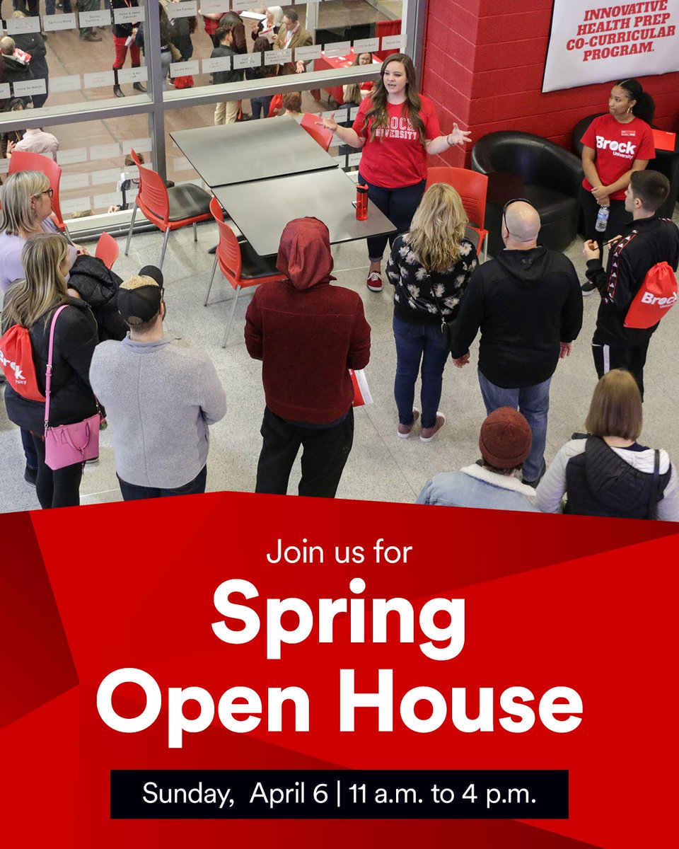 Family or friends exploring universities? Invite them to discover your alma mater at #BrockU’s Spring Open House this Sunday, April 6! 🦡

Plus you can swing by our table and say hi 👋

#brockualumni #openhouse