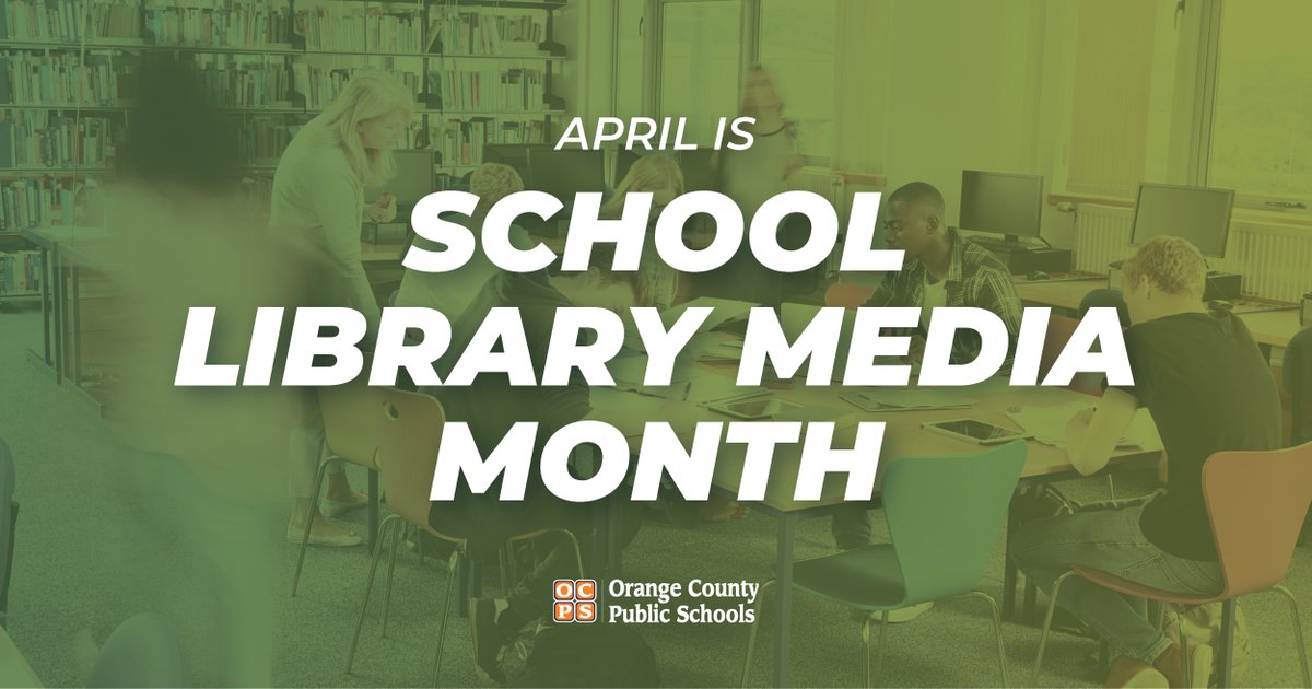 April is School Library Media Month, recognizing the important role that school libraries and our OCPS school media specialists play in a child’s education! #ocps