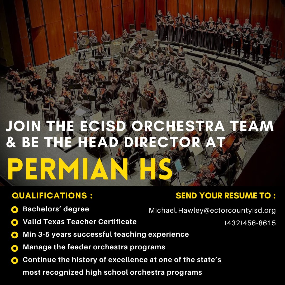 Looking for the right person to carry forth the MOJO Orchestra legacy.