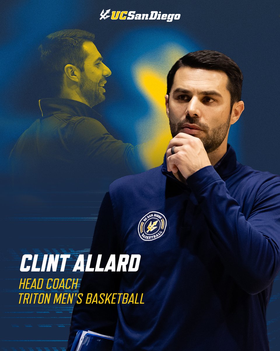 The Allard Era begins! 🏀🔱

Triton alum Clint Allard ’08 has been named the new head coach for <a href="/UCSDmbb/">UC San Diego Men’s Hoops</a>! 

🔗 Read more: bit.ly/4iSyr8b

#GoTritons #TritonPride #UCSD #UCSanDiego