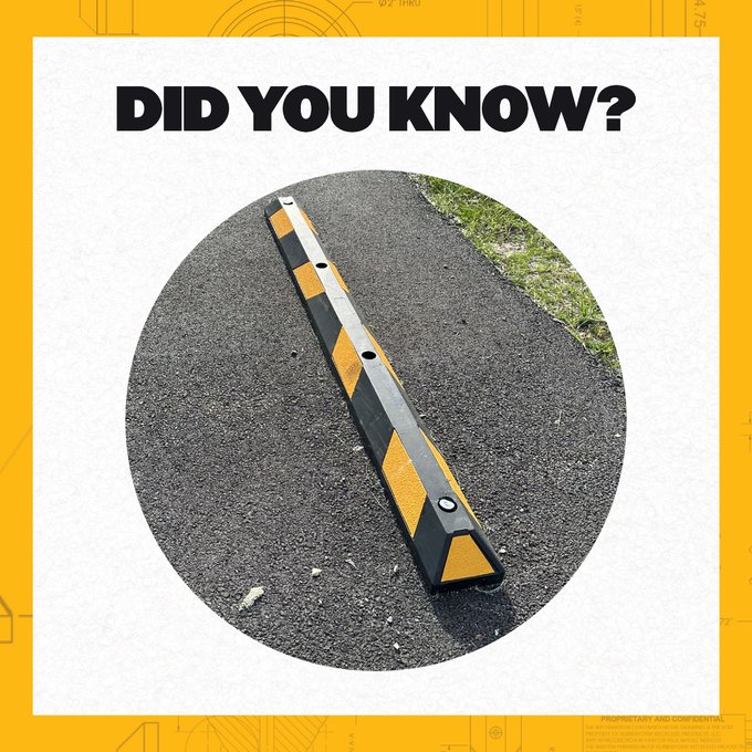 *Disclaimer: This is not our wheel stop.

💡Did you know that imported parking lot products release harmful toxins over time, damaging our environment? 🌎

RubberForm is different:

✔️ Non-toxic, eco-friendly US materials
✔️ Reduces waste and pollution

When you choose