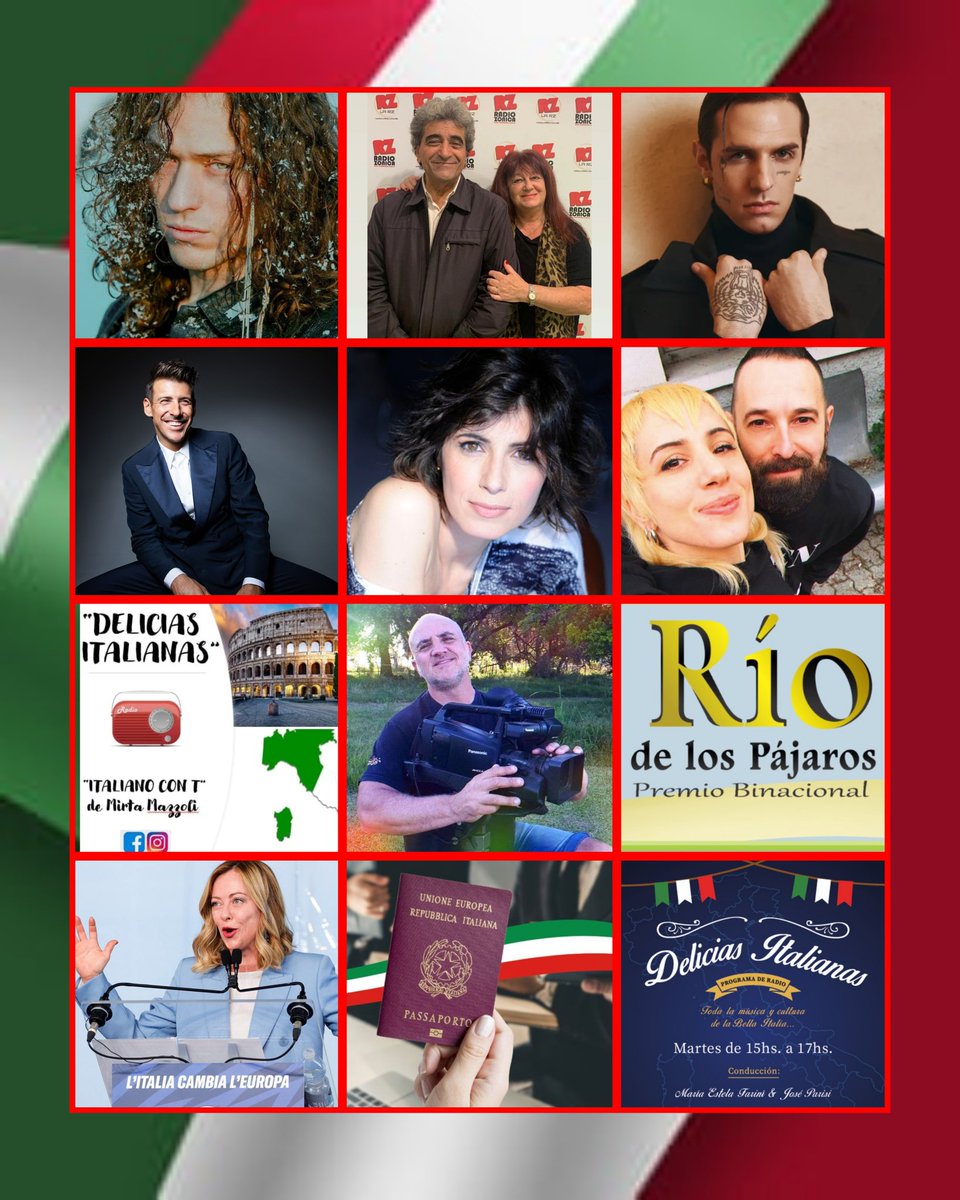 🎧🇦🇷🇮🇹 Mañana Martes 1/4 15 hs.Arg. 20 hs. It. 13 hs.Col. 20 hs.Esp. en Delicias Italianas <a href="/RADIOZONICA/">#RadioZonica #Zonica➕</a> Especial San Remo 2025 6° a 10° Puesto Ciudadania Italiana y Entrevista Marcelo Coutinho Pres.Paralelo Turistico Premio Rio de los Pajaros Con Estela Farini y Jose Parisi