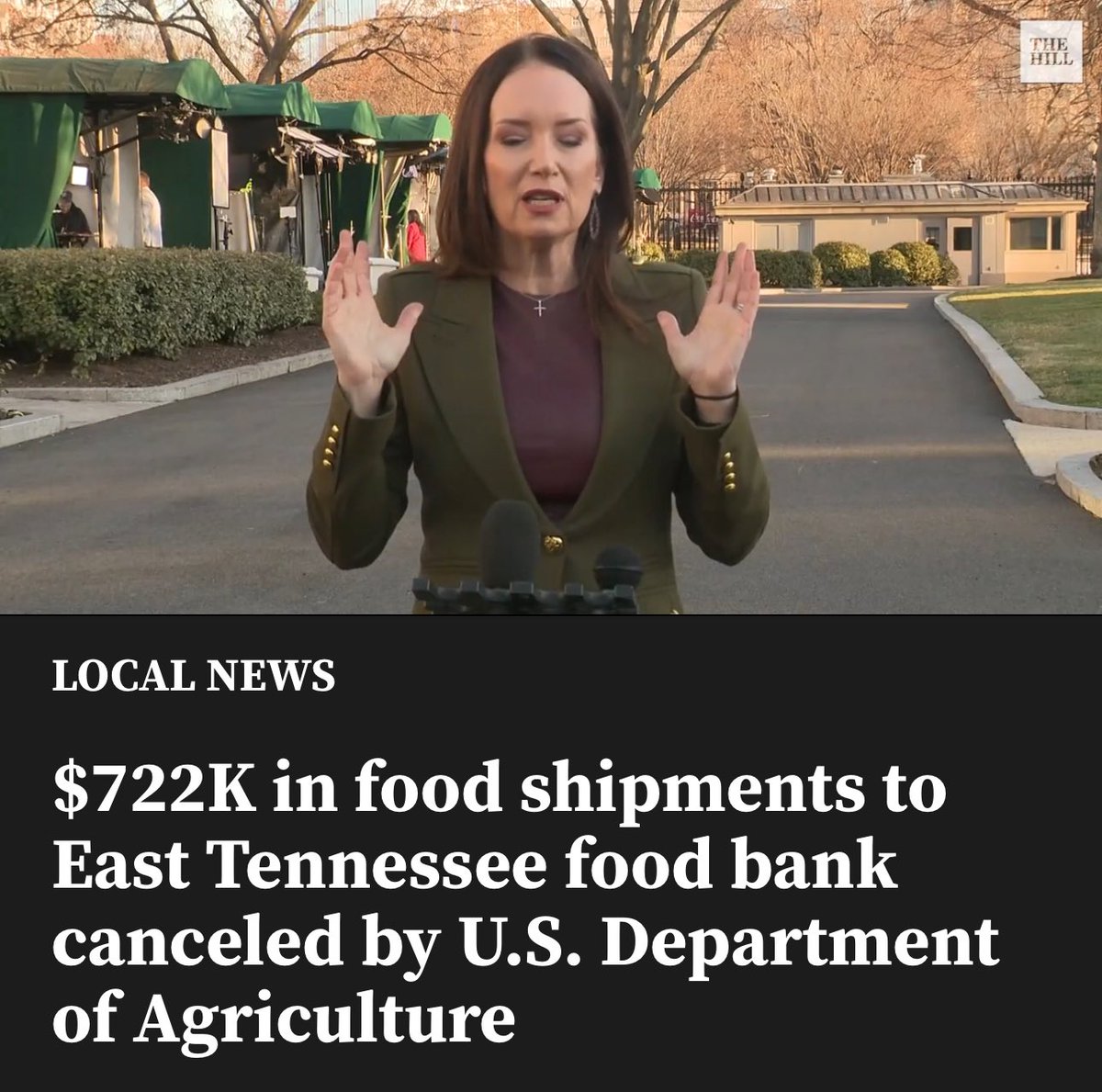😕MARYVILLE, TN: “21 tractor-trailer loads of food coming to East Tennessee were canceled by TRUMP’s United States Department of Agriculture…” wate.com/news/local-new…