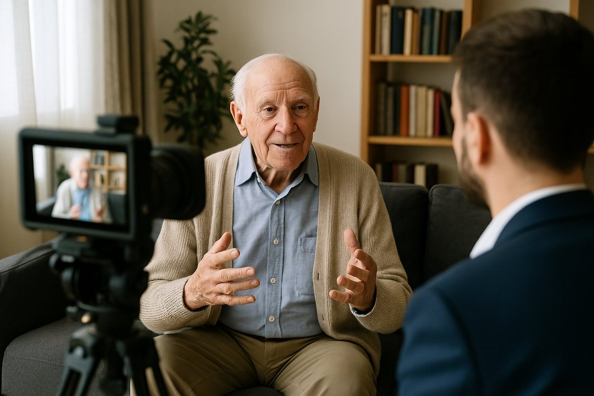 If I were starting a new business today...

I’d launch a 

Legacy Interview Service.

No big team. No complex tech.

Just me, one great assistant, and a simple system.

Here’s how it would work:

Every family has stories locked inside their parents or grandparents.

But most