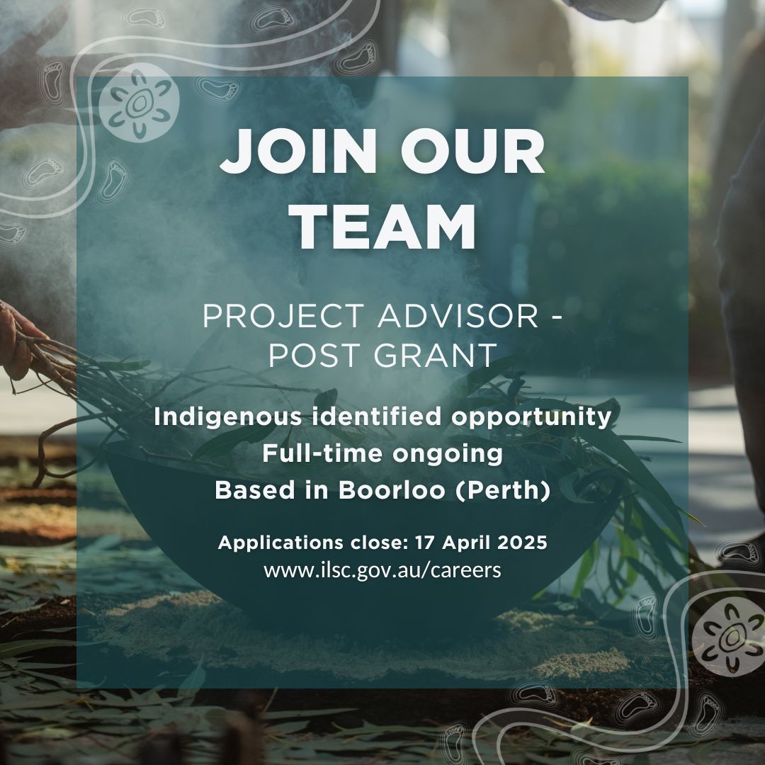 We are hiring a Project Advisor – Post Grant (Indigenous Identified) to join the ILSC!

This role involves collaborating with Indigenous landowners to maximise sustainable opportunities to broadly support the ongoing management of Country. 

More info 👉🏾 ilsc.gov.au/careers