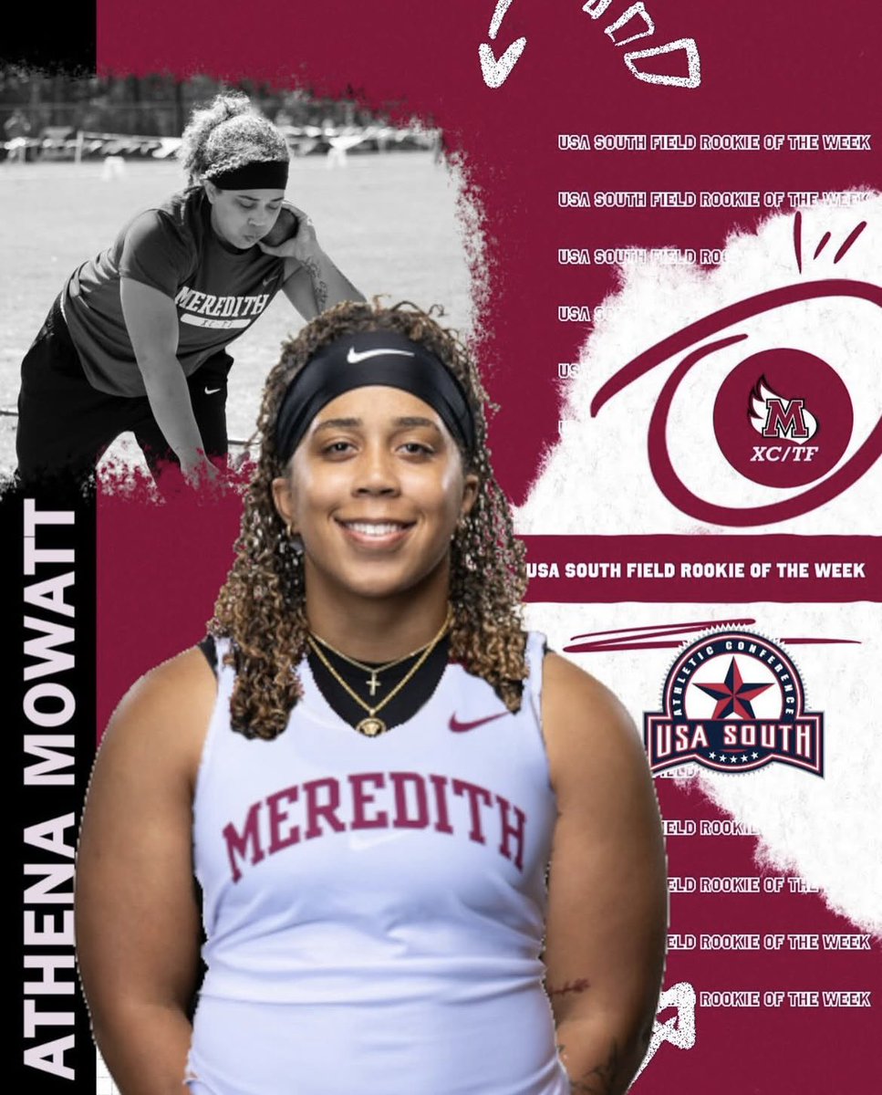 AvengingAngels's tweet photo. Athena Mowatt earns USA South Field Rookie of the Week 🔥

She extended her own school record in the shot put with a mark of 11.00m!

#wingsup #letsfly https://t.co/McCsT3KdVT