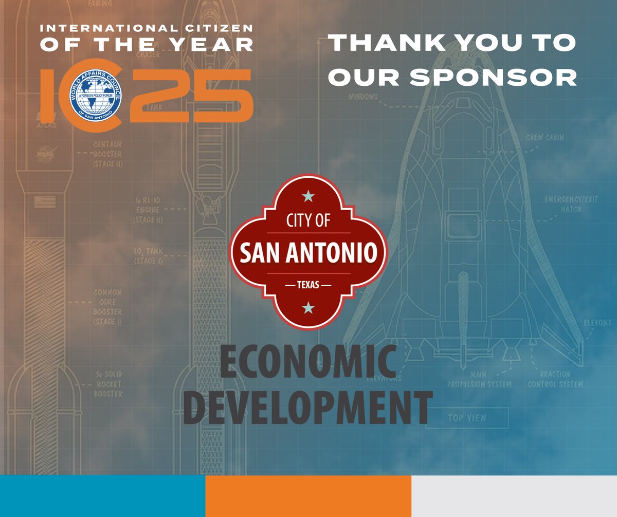 World Affairs SA (@worldaffairssa) on Twitter photo Thank you to <a href="/COSAIRO/">San Antonio Global Engagement Office</a> for being a <a href="/WorldAffairsSA/">World Affairs SA</a>
sponsor of the 2025 International Citizen of the Year Award Celebration honoring Jim Perschbach. Go to tinyurl.com/cfjfxkxz to read more about how they give back. Thank you to <a href="/COSAIRO/">San Antonio Global Engagement Office</a> for being a <a href="/WorldAffairsSA/">World Affairs SA</a>
sponsor of the 2025 International Citizen of the Year Award Celebration honoring Jim Perschbach. Go to tinyurl.com/cfjfxkxz to read more about how they give back.