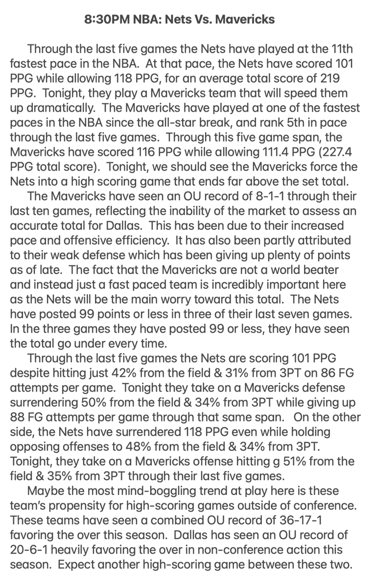 Tonight's NBA Free Plays

Free Week of VIP to 5 if we don't go 2-2+
- Reply to Enter

🏀BKN DAL Over 216.5 -112
🏀BKN TTO 103.5 -115
🏀DAL TTO 112.5 -125

For All Plays Click➡️ bit.ly/RNRLOUNGE
#Betsmarter #NBA #GamblingX