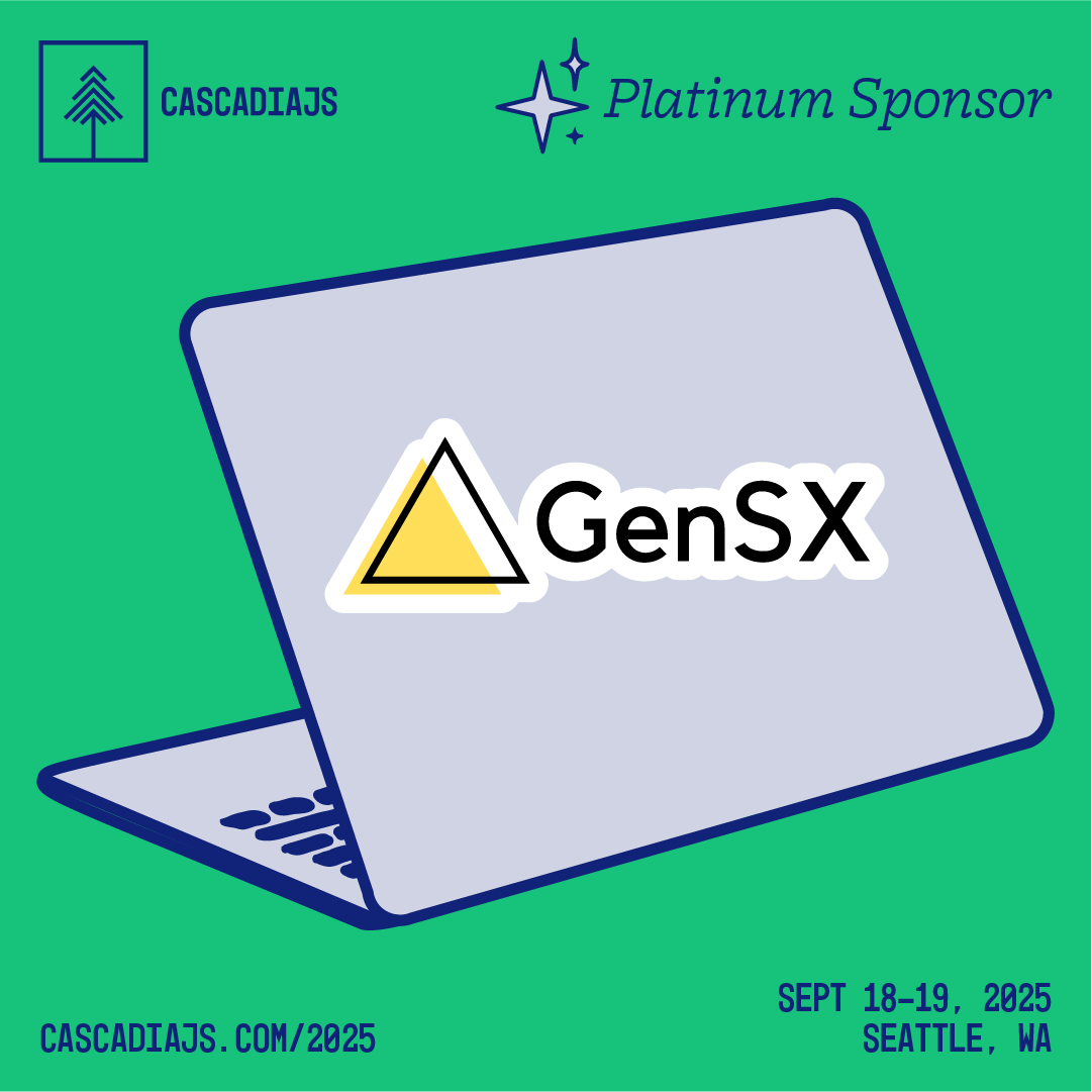 We're excited <a href="/gensx_inc/">GenSX</a> is joining us to make CascadiaJS 2025 the best web + AI conference in the PNW!

GenSX is a new TypeScript framework for building agents and workflows with reusable React-like components. Check it out here: gensx.com

#typescript #ai