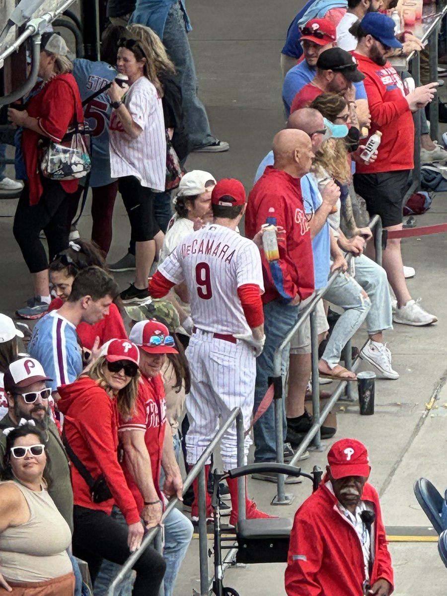 CrossingBroad's tweet image. Phillies lineup might be better off getting @JoeDeCamara some at bats 

(via @CogginToboggan)