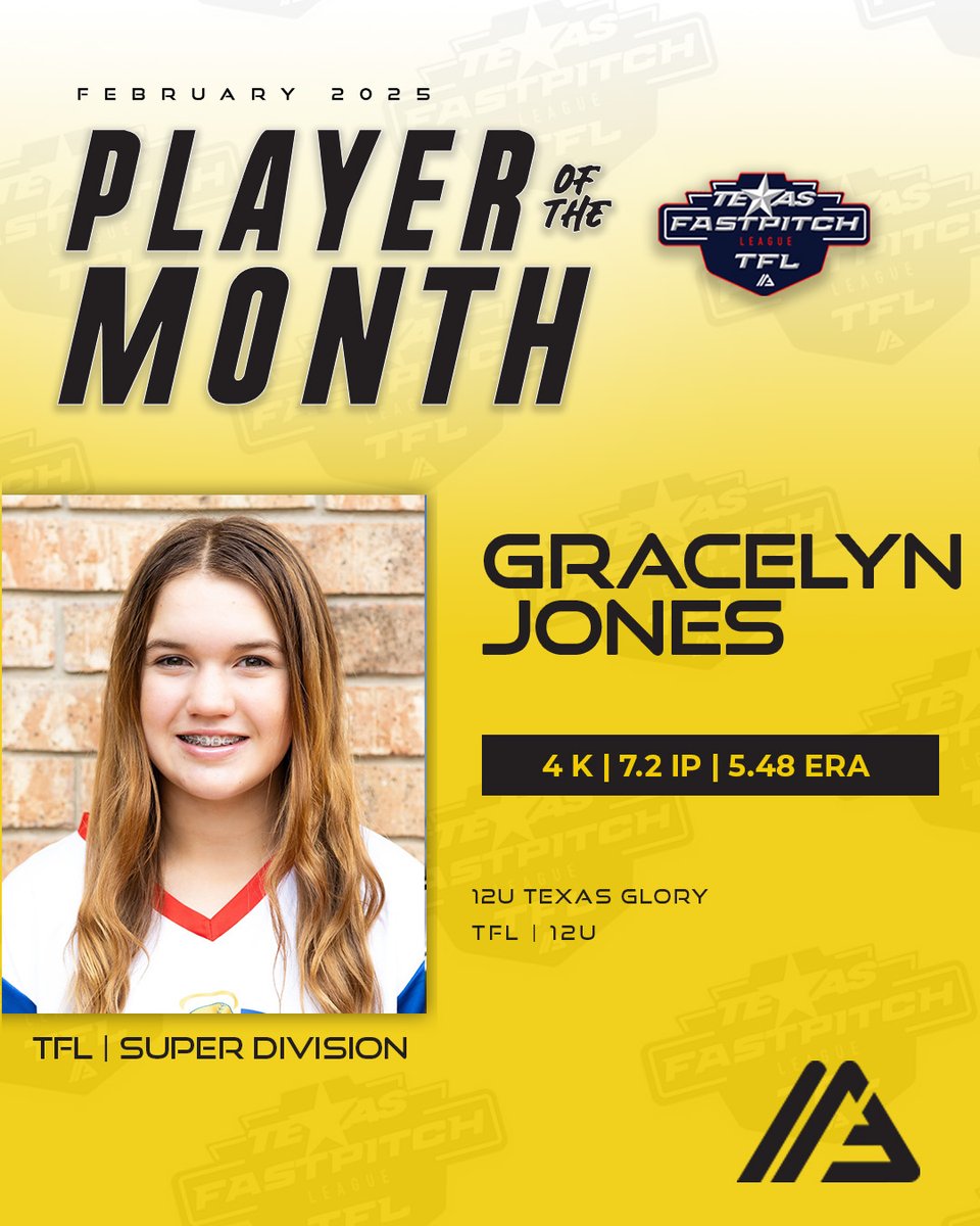 Texas Fastpitch League (@tflfastpitch) on Twitter photo Congrats to Madison Dove from Texas Bombers Gold 2k14 and Gracelyn Jones from 12u Texas Glory, on being nominated as February Alliance Player of the Month.
<a href="/thealliancefp/">The Alliance Fastpitch</a> Congrats to Madison Dove from Texas Bombers Gold 2k14 and Gracelyn Jones from 12u Texas Glory, on being nominated as February Alliance Player of the Month.
<a href="/thealliancefp/">The Alliance Fastpitch</a>