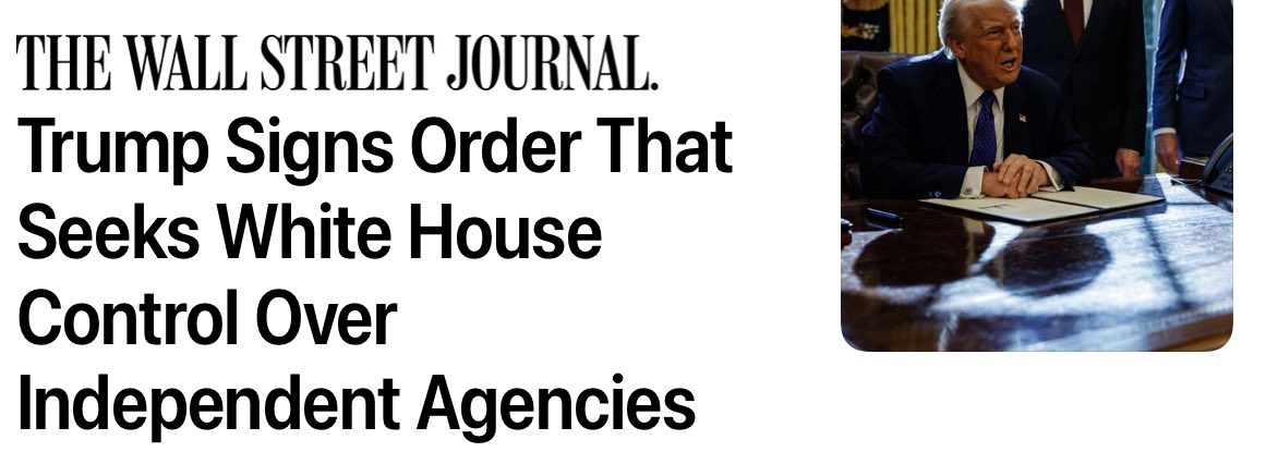 I’m not saying he’s “dumb as a box of rocks” or anything…but what part of “independent” in the term “independent agencies” seems unclear to him? 
😳😂😔😡🤬😩