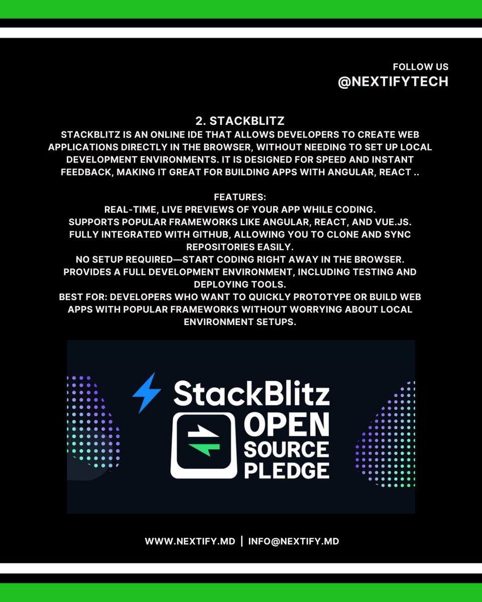 nextifydigital's tweet photo. Stay ahead of the curve and explore the top tools every developer should know about in 2025.  🚀

#nfts #webdevelopment #blockchaindevelopment #techinnovation #web3 #codingtools #developerlife #newtech #productivity #futureofweb https://t.co/MSy53NA1e7