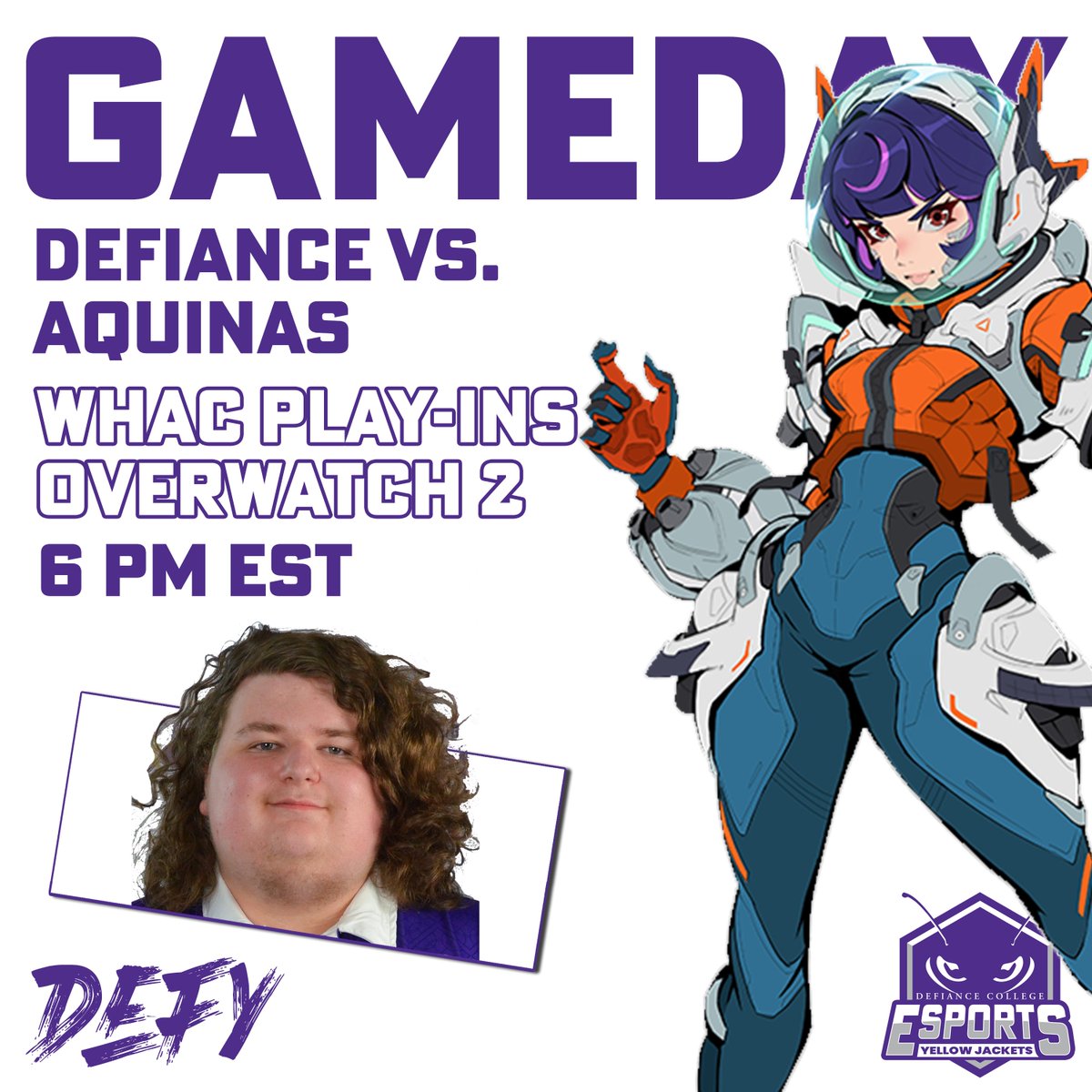 Winner goes to the WHAC OW2 LAN!

🆚: @aquinasesports
🎮: Overwatch 2
🕚: 6:00 PM
📍: The DEL

𝓦𝓮 𝓶𝓸𝓿𝓮 #Defy