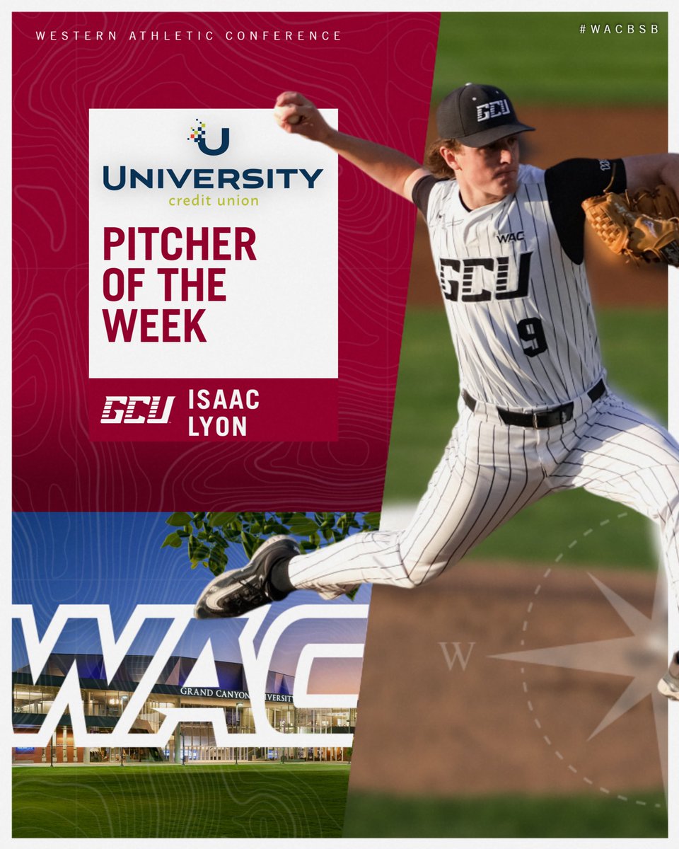 The Western Athletic Conference (@wacsports) on Twitter photo ⚾️ <a href="/UCU_LA/">University Credit Union</a> Baseball Players of the Week ⚾️
Congratulations to Luke & Isaac!
#OneWAC x #WACbsb ⚾️ <a href="/UCU_LA/">University Credit Union</a> Baseball Players of the Week ⚾️
Congratulations to Luke & Isaac!
#OneWAC x #WACbsb