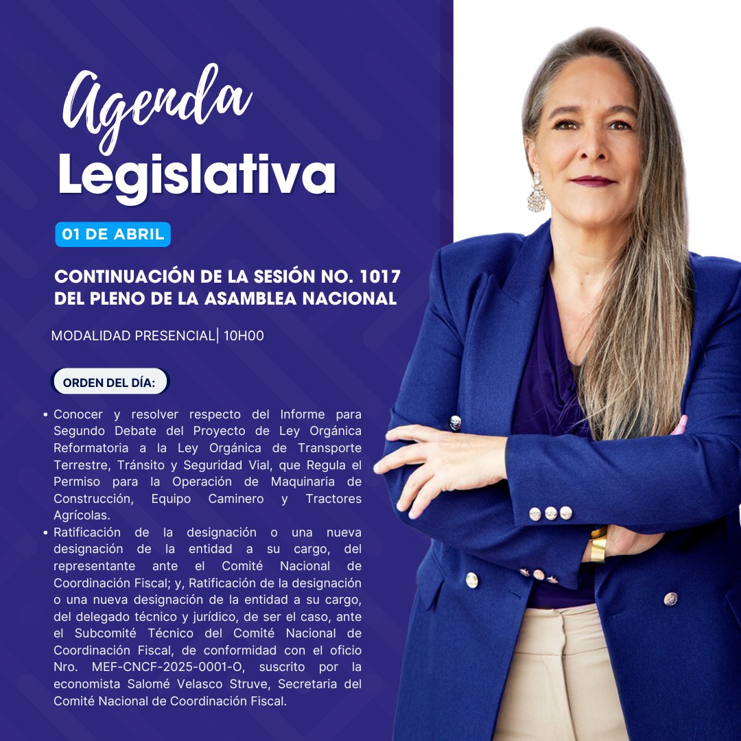 MercedesErbs's tweet photo. 📆 Agenda Parlamentaria | 01 de abril. https://t.co/NqsfNKy3SR