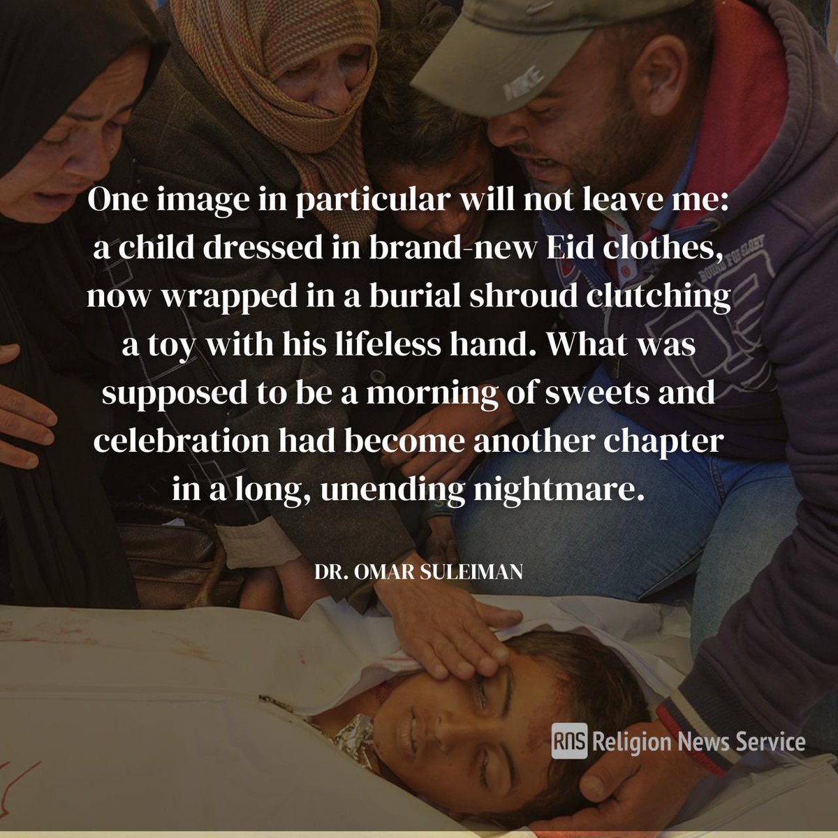 My latest article at <a href="/RNS/">RNS</a> on grappling with an Eid of grief and gratitude. It felt so off yesterday. 

A child dressed in brand-new Eid clothes, now wrapped in a burial shroud clutching a toy with his lifeless hand.

Please read and share:

religionnews.com/2025/03/31/eid…