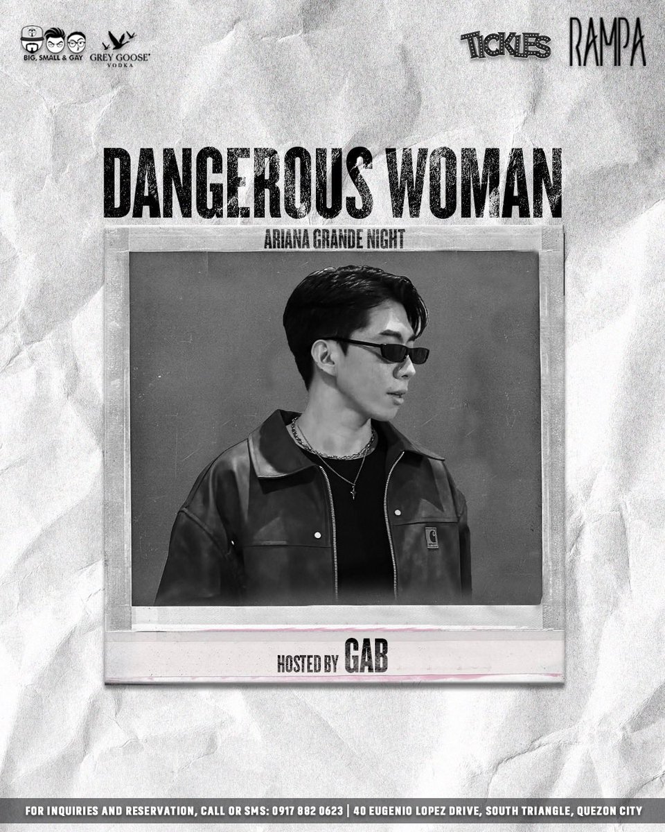 ARIANA GRANDE NIGHT this coming thursday!! I’m your head prod for the night!!! 

Tara na sa RAMPA!!! dm for reservations!!! <a href="/RampaClub/">RAMPA CLUB</a>