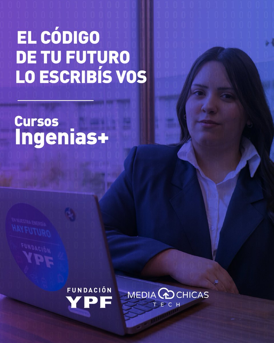 mediachicas's tweet photo. ¡Hoy arrancó #Ingenias+! 👩💻
Ya comenzó el programa de @FundacionYPF que brinda formación gratuita en tecnología a mujeres de distintas localidades de Argentina💡
¡Mucho éxito a las alumnas!
Si conocés a alguien que quiera sumarse en próximas ediciones compartí nuestras redes. https://t.co/Xy1t51SjNA