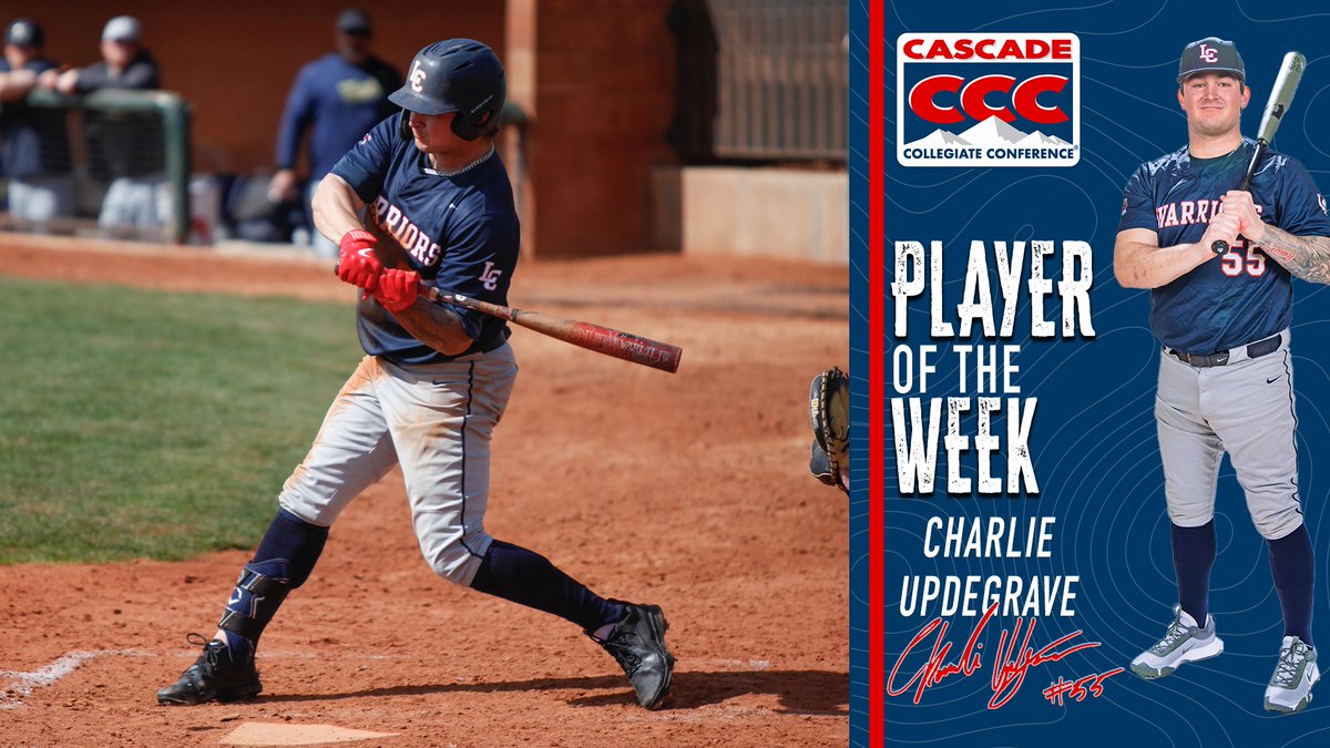 Charlie Updegrave mashed his way to his second Player of the Week honor of the season! 

The LC State slugger tied the CCC career record for home runs with 5️⃣ last week! He now has 39 in his career.