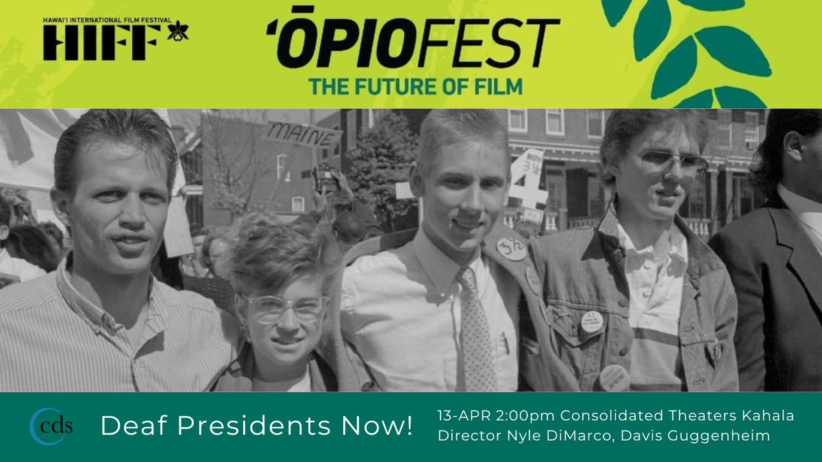CDShawaiiedu's tweet photo. Deaf Presidents Now! April 13, 2025 at 2:00pm Consolidates Theaters Kahala read more at https://t.co/P70qzLTQOB
#CDS #Newsletter #Updates #disablity #Deaf https://t.co/KK6GlRqvAk
