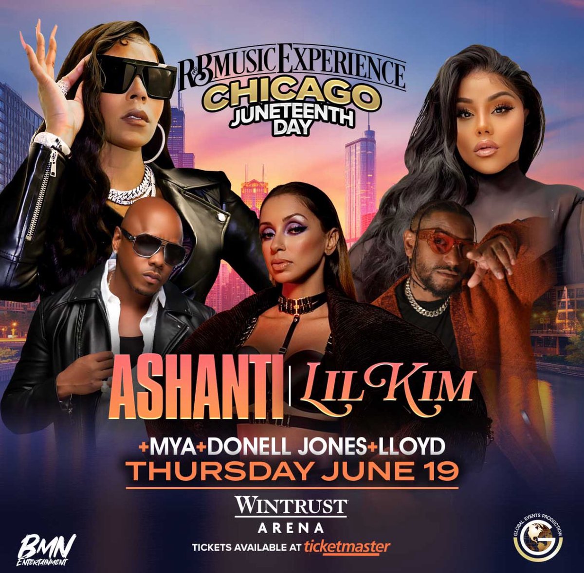 LilKimVideos2's tweet photo. Chicago! June 19th! Lil’ Kim, Ashanti, Mya, Lloyd &amp; Donell Jones performing Live! Tickets Available for Pre-Sale Tomorrow ! https://t.co/ycDNzzXvJI