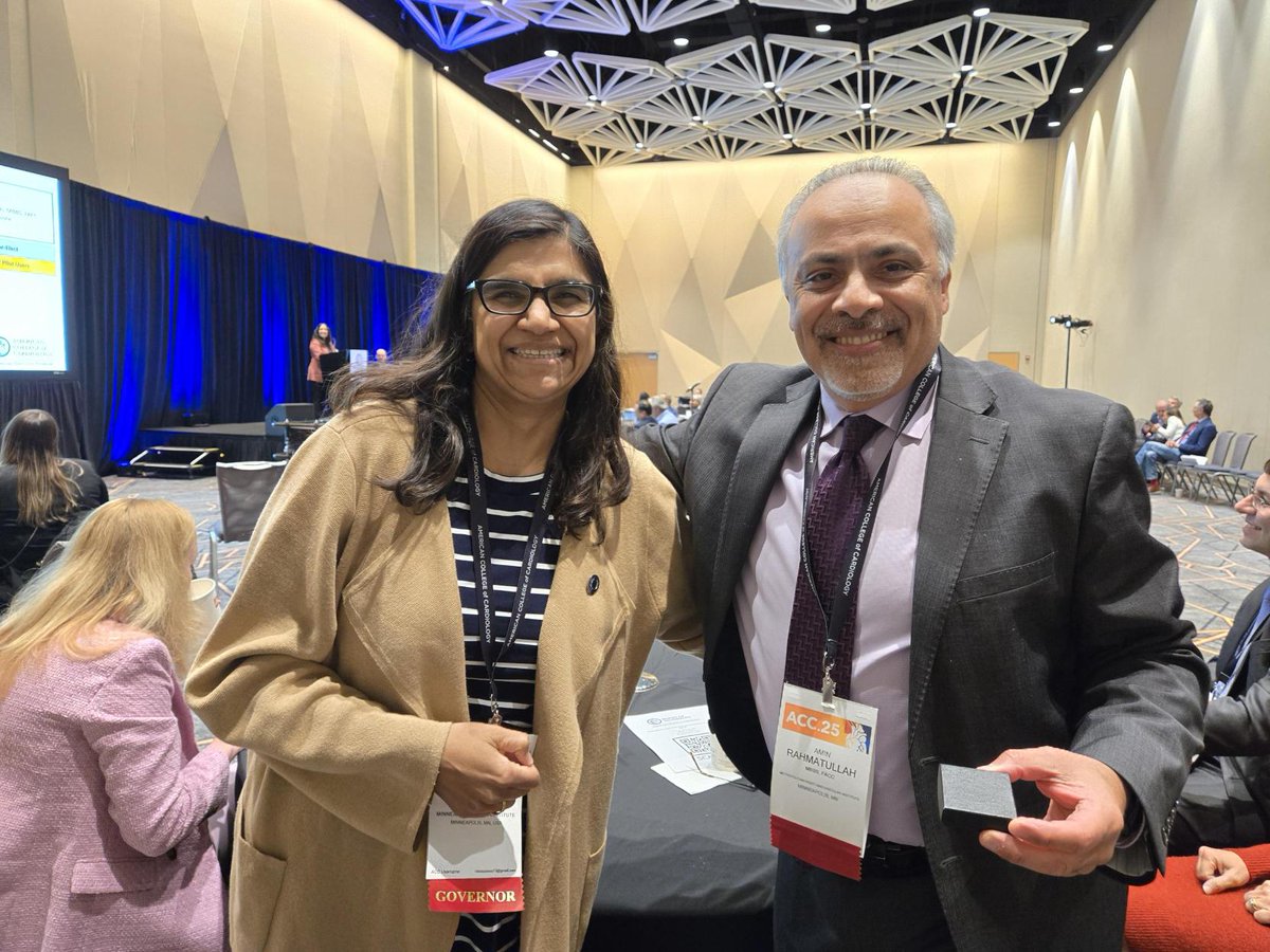 ACC Minnesota Chapter (@accminnesota) on Twitter photo Our Chapter Board leadership changed hands at #ACC25 this week! Thank you Dr. <a href="/retu_saxena/">Retu Saxena</a> for your 3 years of thoughtful leadership, and a warm welcome to new Board President & Chapter Governor Dr. Amin Rahmatullah 🎉 Our Chapter Board leadership changed hands at #ACC25 this week! Thank you Dr. <a href="/retu_saxena/">Retu Saxena</a> for your 3 years of thoughtful leadership, and a warm welcome to new Board President & Chapter Governor Dr. Amin Rahmatullah 🎉