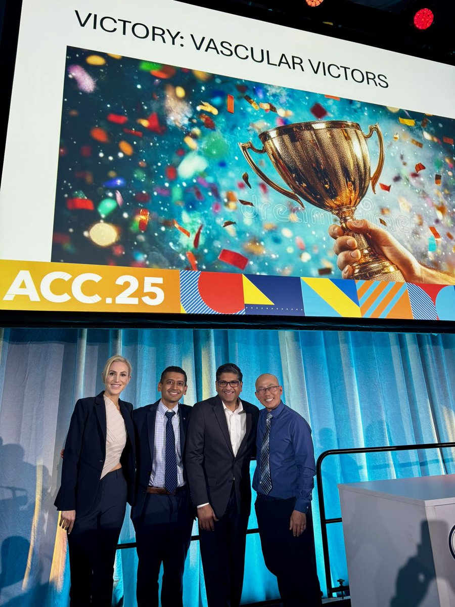 Nishant Shah, MD (@nishant_shahmd) on Twitter photo Fortunate to share the virtual price with these outstanding vascular victors!
Thanks to our ⭐️ hosts <a href="/MichaelJBlaha/">Michael J. Blaha</a> and <a href="/kparuchuri/">Kaavya Paruchuri</a>
Love the #ACC25 gameshows!
<a href="/DBelardoMD/">Danielle Belardo, MD</a> <a href="/VietHeartPA/">Viet Le DMSc PA-C FACC FAHA HF-Cert</a> <a href="/DrPJoshi/">Parag Joshi</a> Fortunate to share the virtual price with these outstanding vascular victors!
Thanks to our ⭐️ hosts <a href="/MichaelJBlaha/">Michael J. Blaha</a> and <a href="/kparuchuri/">Kaavya Paruchuri</a>
Love the #ACC25 gameshows!
<a href="/DBelardoMD/">Danielle Belardo, MD</a> <a href="/VietHeartPA/">Viet Le DMSc PA-C FACC FAHA HF-Cert</a> <a href="/DrPJoshi/">Parag Joshi</a>