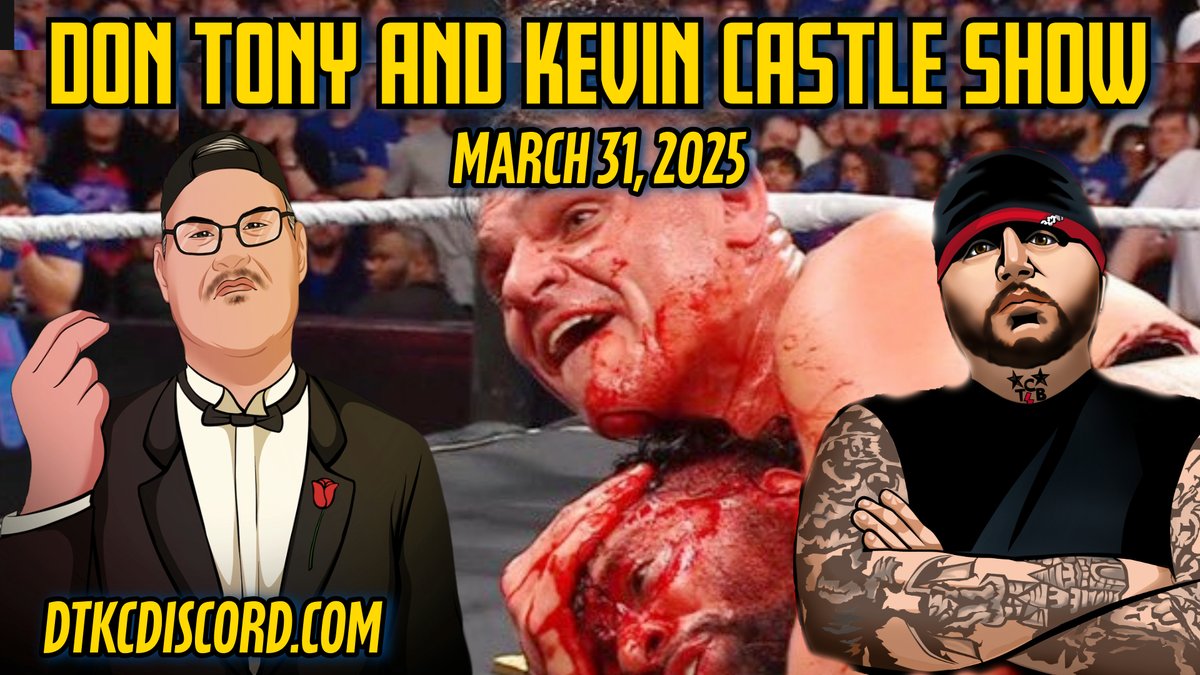 Don Tony And Kevin Castle Show is live tonight (MON 3/31/25) at 10PM ET on DTKC Discord (Link in pic) <a href="/KevZCastle/">Kev Castle- Yeah That Guy</a> &amp; I will discuss today's tremendous #WWERAW, WrestleMania 41/HOF news, AEW; RVD schooling IWC; Kross' Contract; Stupid takes ft Sam Roberts, Eric Bischoff, LFG &amp; more