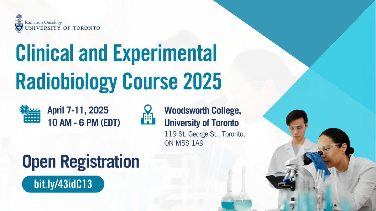 Last chance to register for the Clinical &amp; Experimental Radiobiology Course, offered in a hybrid format! Don't miss this opportunity to learn from top experts and connect with peers in radiation oncology.
📌Register by April 4, 2025, at noon: bit.ly/43idC13
