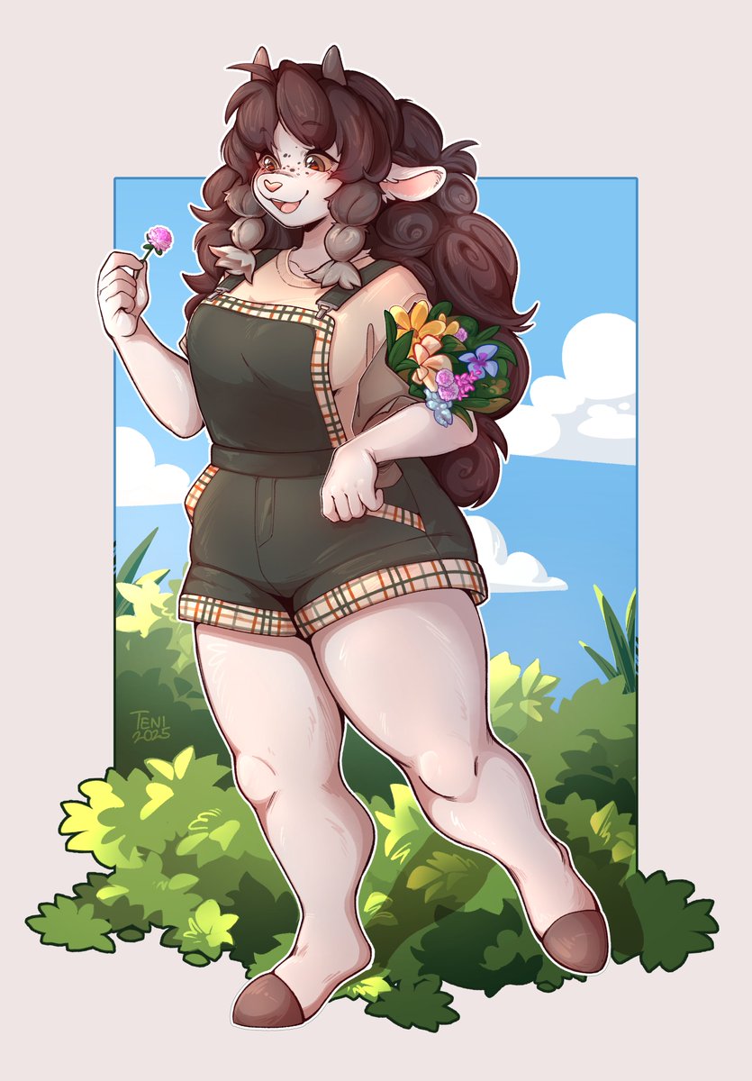 💐🌿its SPRINGY!! 🌷🍃
Commission for @/SolrockMartin !! 
Of their OC Lettie!
(timelapse below teehee)