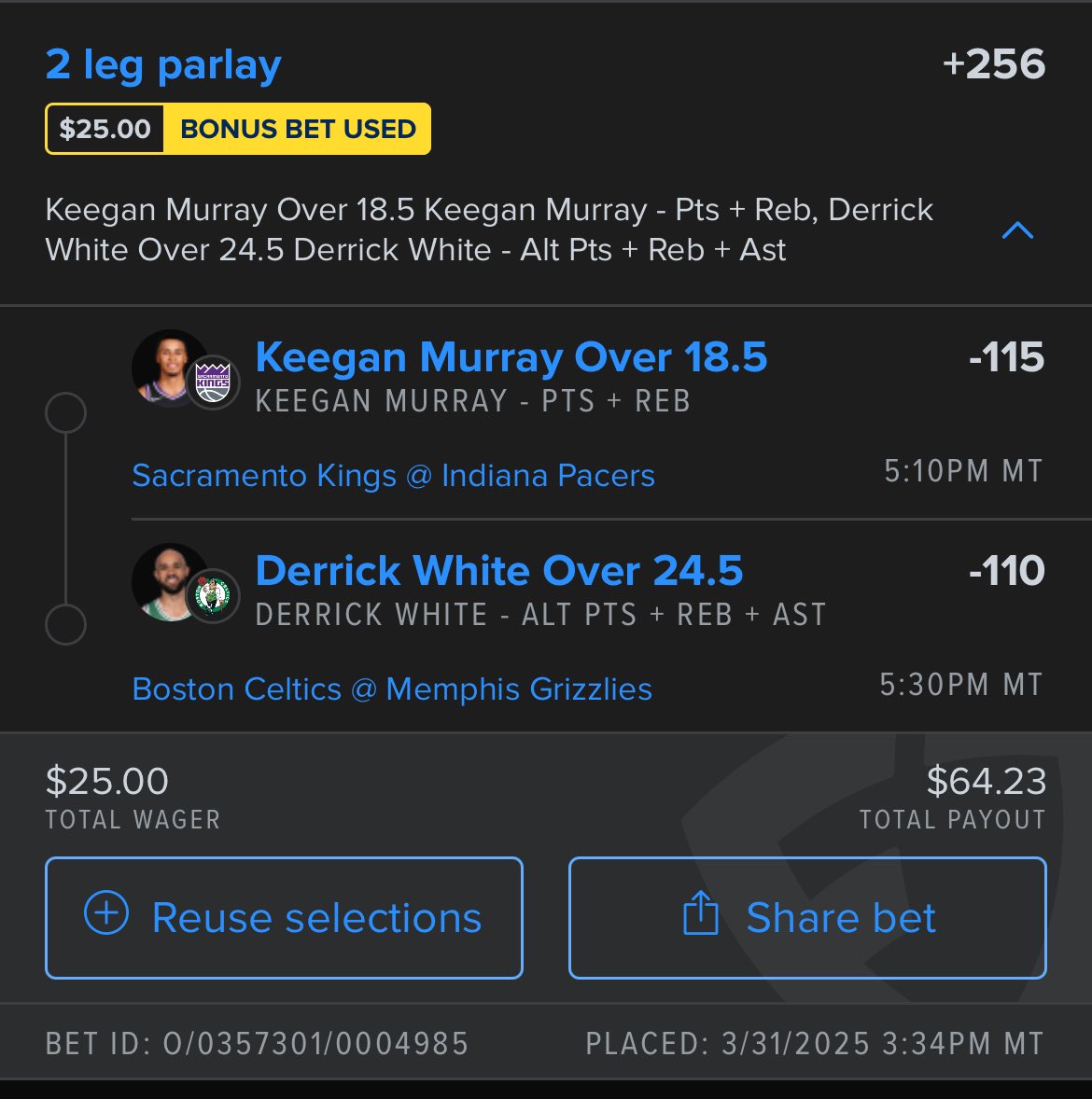 Free Bonus bet play🤞🏾☘️🙏🏾
#MrFadeDaPublic
#GamblingX 
#GamblingTwitter 
#GamblingCommunity