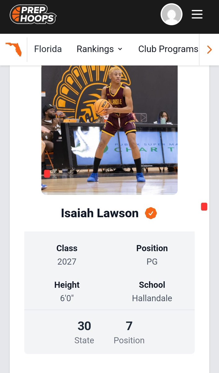 #30 overall and #7 in Florida Class of 2027