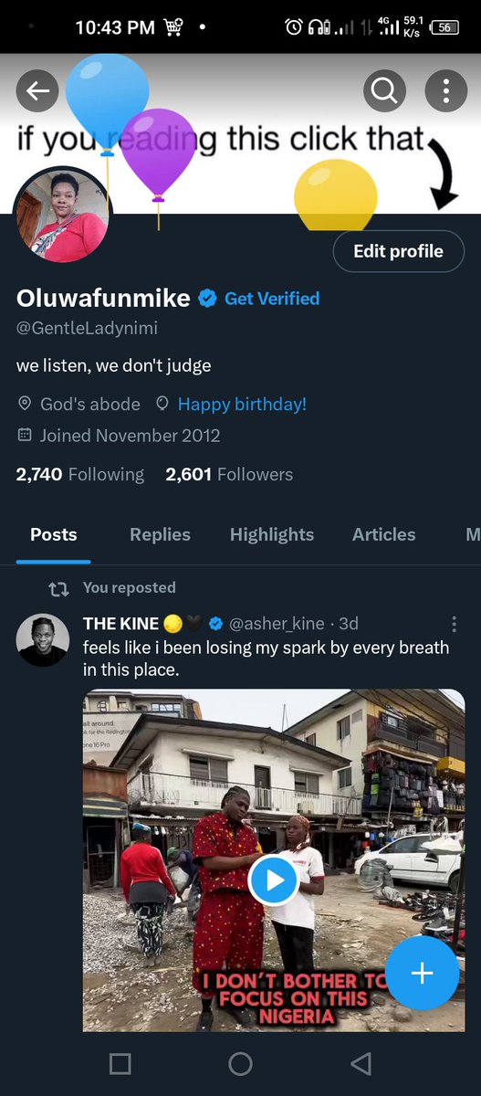Oluwafunmike (@gentleladynimi) on Twitter photo Twitter said today is my birthday 🎂.
Happy birthday to me 🎉🎉🥳🥳 Twitter said today is my birthday 🎂.
Happy birthday to me 🎉🎉🥳🥳