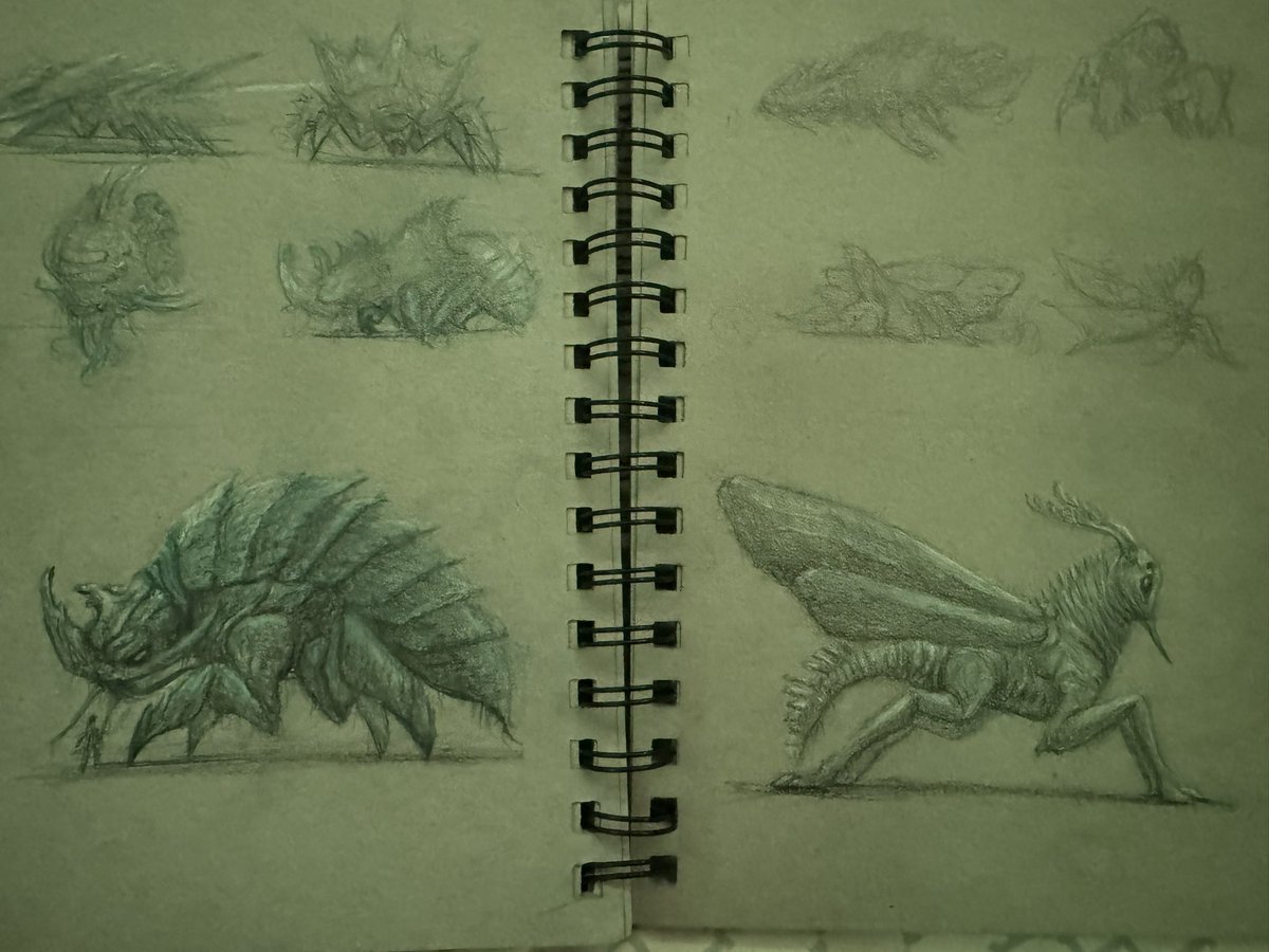 3Dery's tweet photo. Some creature scribbles #conceptart #Aliens #scifiart #creature https://t.co/WpsOvBieTS